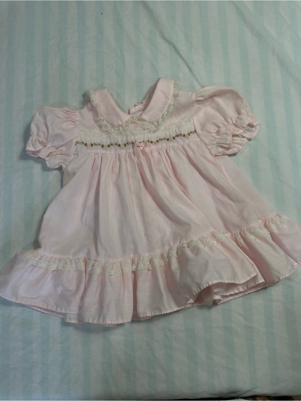 Classic Pink Smocked Baby Dress Vintage